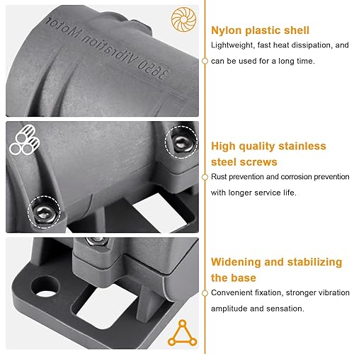 Miniatura 3 de Motor de vibración DC24V, motor de vibración de tamiz de 3800 RPM, motor vibratorio de velocidad giratoria para cama de masaje, silla de alerta de