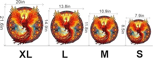 Miniatura 3 de Rompecabezas de madera para adultos, 200 rompecabezas de madera de fénix para niños, (M-11.8 x 10.9 pulgadas), rompecabezas de madera de animales de