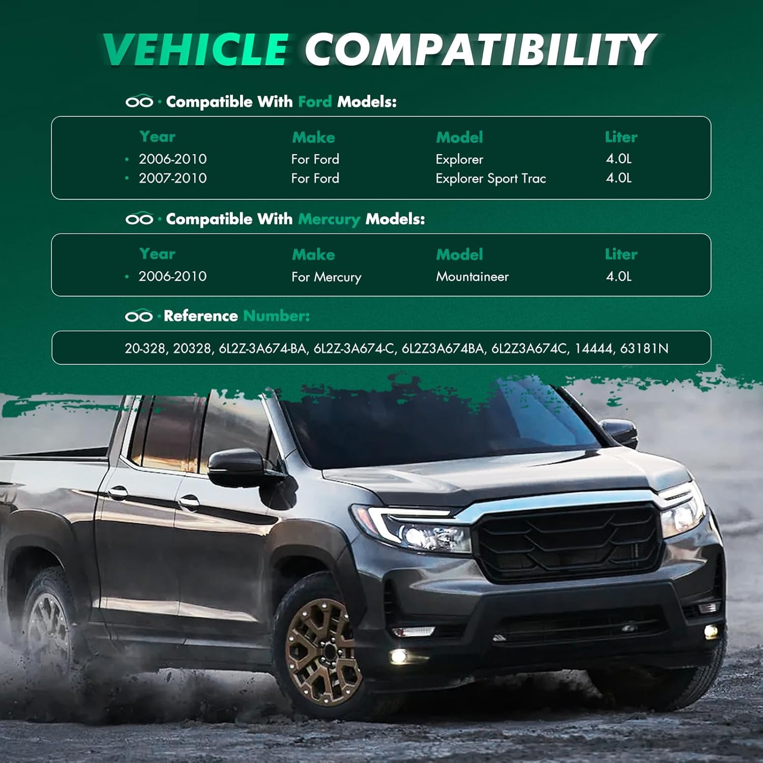 SCITOO Power Steering Pump For For d Explorer 2006-2010,For Explorer Sport Trac 2007-2010,For Mercury Mountaineer 2006-2010 Power Assist Pump 6L2Z3A674BA, 6L2Z3A674C