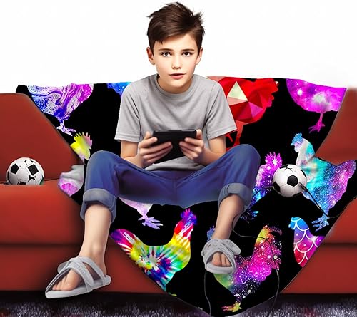 Miniatura 3 de Manta de pollo para adultos, suave y acogedora, regalo para amantes de los pollos, divertida manta de franela de gallos, regalos de Navidad para