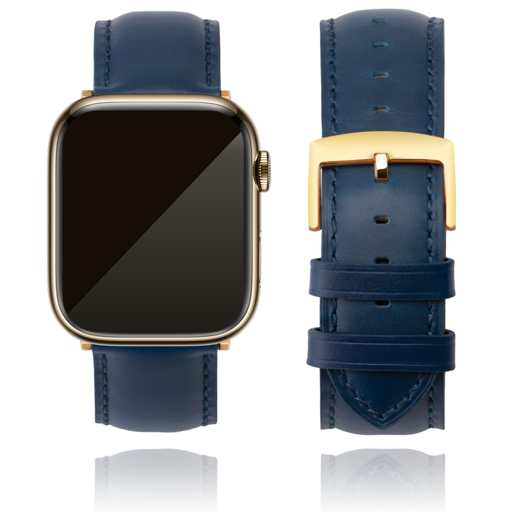 CORROPELLE Leather Watch Bands Compatible with Apple Watch 49mm 46mm 45mm 44mm 42mm 41mm 40mm 38mm, Top Grain Leather Replacement Straps for iWatch