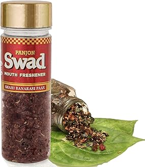 Sponsored Ad - Panjon Swad Banarasi Paan Mukhwas (Pack Of 1 X 100 Grams) | Meetha Paan Mukhwas | Hygienically Packed Traditional Sweet Pan Pachak | Tasty Mouth Freshener | After-Meal Snack | Dry Mukhwas