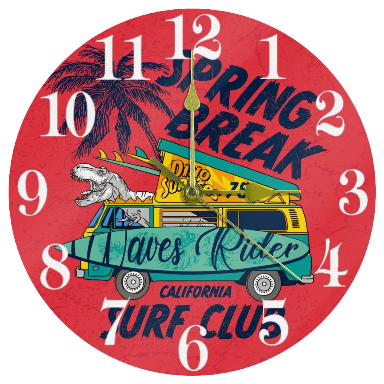 Horloge dinosaure rouge anti tic-tac pour le sommeil de votre enfant