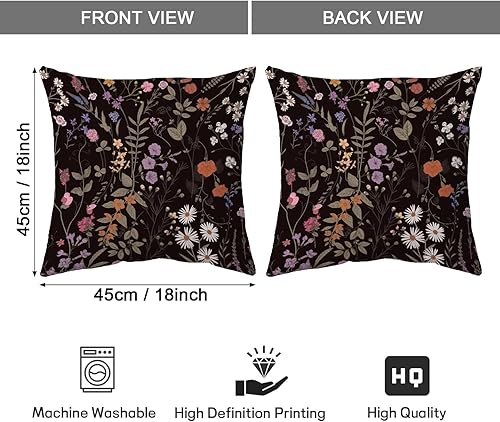 Miniatura 5 de Newdv Fundas de almohada florales, fundas de almohada de primavera y verano de 18 x 18 pulgadas, fundas de almohada para exteriores, fundas de