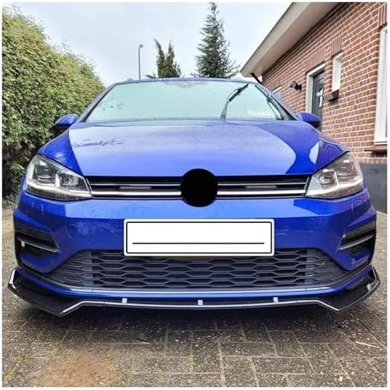 Splitter przedniego zderzaka Lip Diffuser Body Kit Spoiler Guard, do Golfa, 7 .5 MK7 ., GTI, GTD R, Line 2012-2020 (błyszcząca czerń) Spoiler samochodowy(BLACK Carbon Fiber Look)