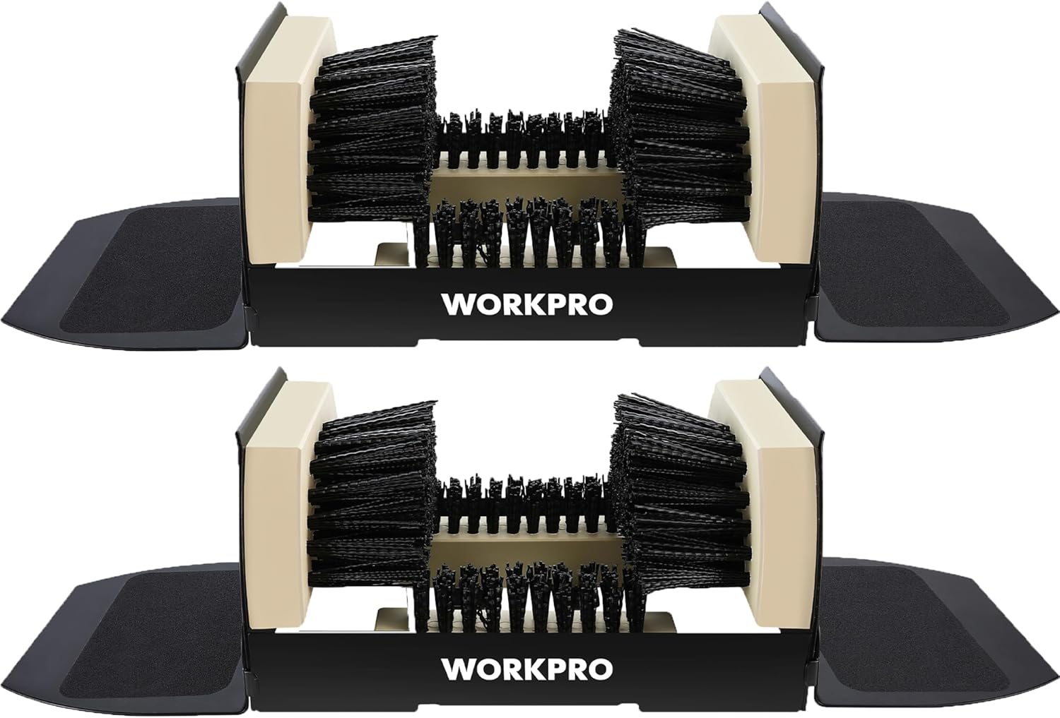 WORKPRO Boot Brush Scraper Outdoor, Shoe Cleaner Brush, Boot Scrubber, Heavy Duty Boot Cleaning Brush, 2 Pack