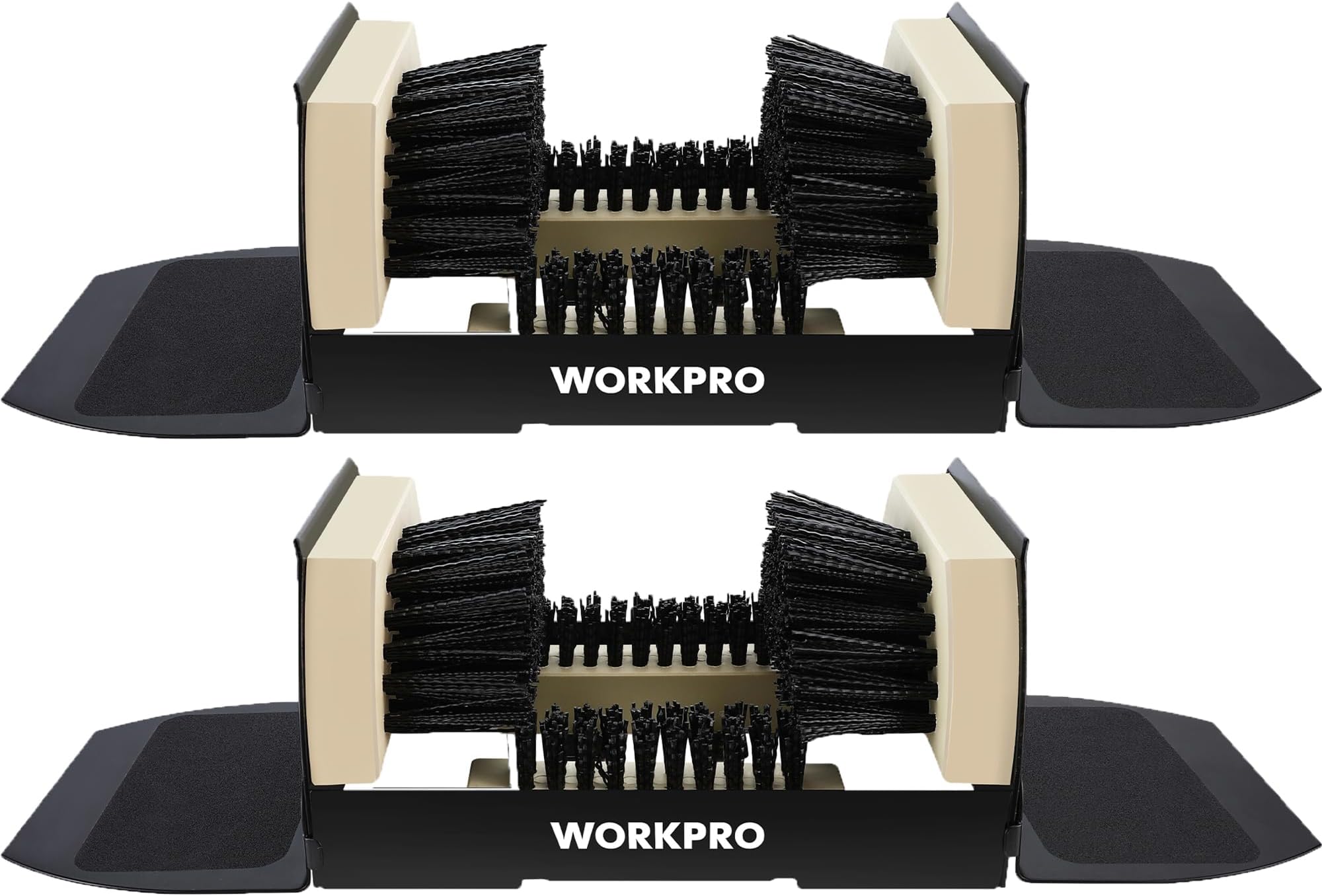 WORKPRO Boot Brush Scraper Outdoor, Shoe Cleaner Brush, Boot Scrubber, Heavy Duty Boot Cleaning Brush, 2 Pack