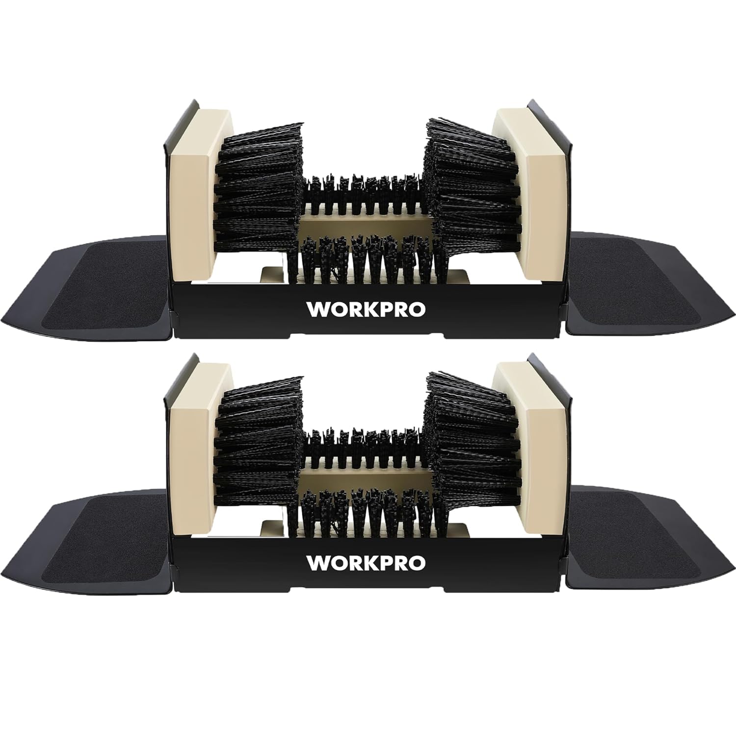 WORKPRO Boot Brush Scraper Outdoor Shoe Cleaner Brush Boot Scrubber Heavy Duty Boot Cleaning Brush 2 Pack