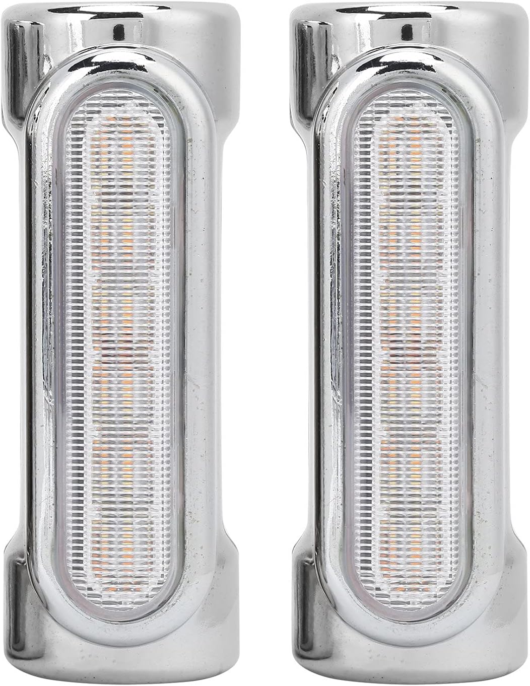 LED Crash Bar, 2PCS Moto Highway Bar Light Chrome Universel pour Tube