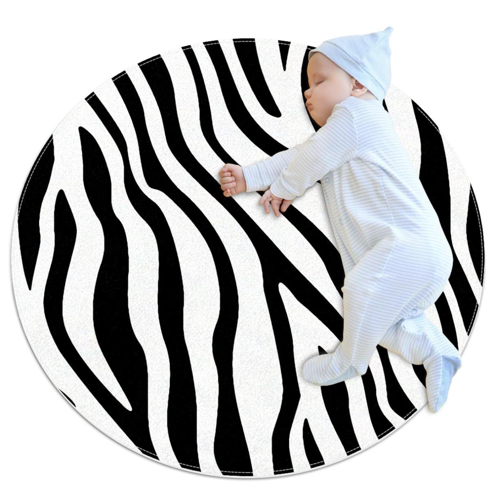 Tapis rond animal skin print JDEZ 100x100cm pour salon