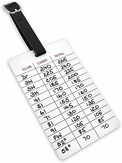 Golf Distance Matrix Bag Tag- Gapping Chart, Know Your Distance for Every Shot by SWVL Sports