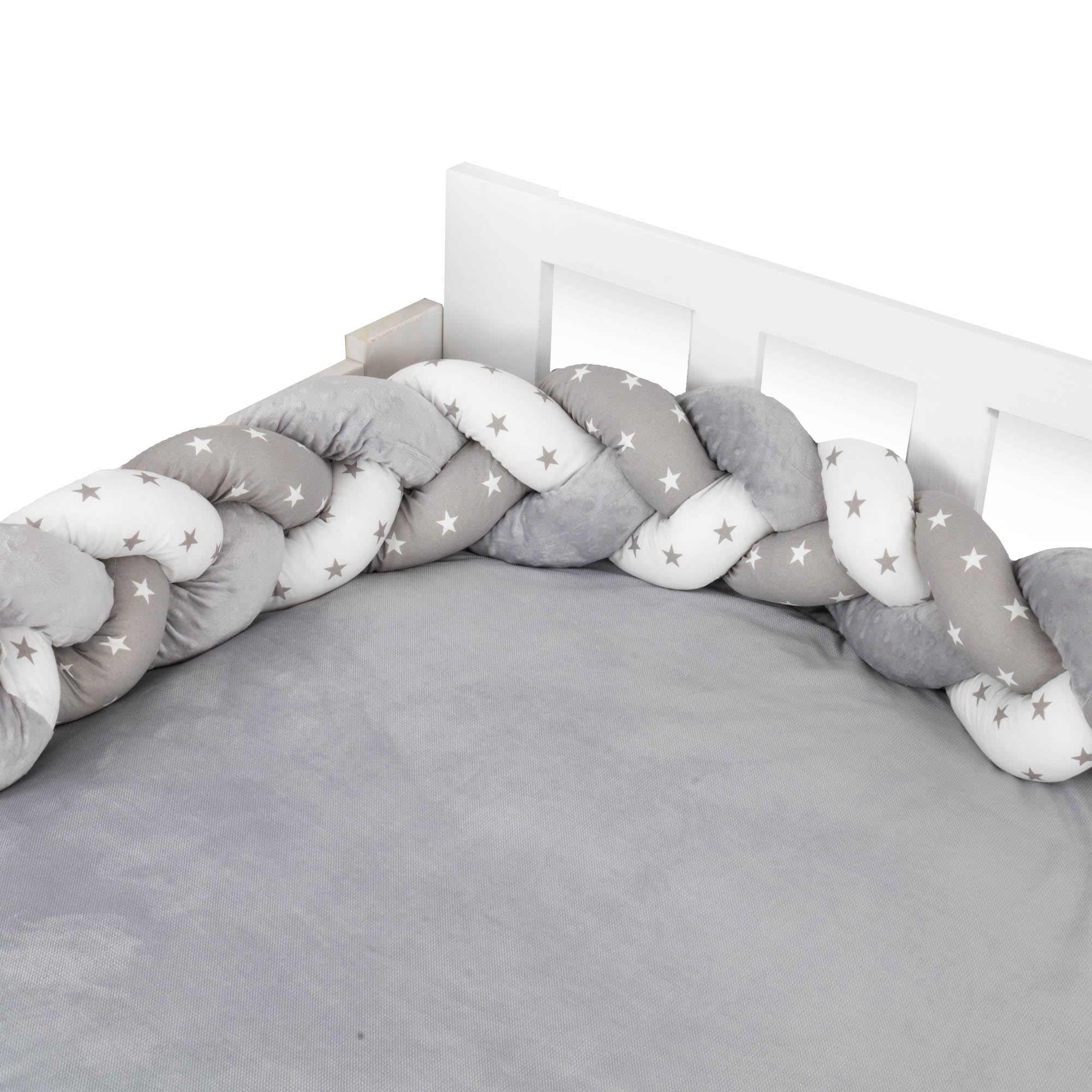 Baby Kantenschutz 400cm - Weiches Plüschkissen Für Bettgitter & Sofa