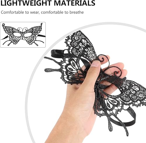 Miniatura 2 de Mobestech 4 máscaras de máscaras, máscaras de encaje para ojos, mariposas, máscaras de máscaras para mujeres y niñas, Halloween, carnaval, fiesta