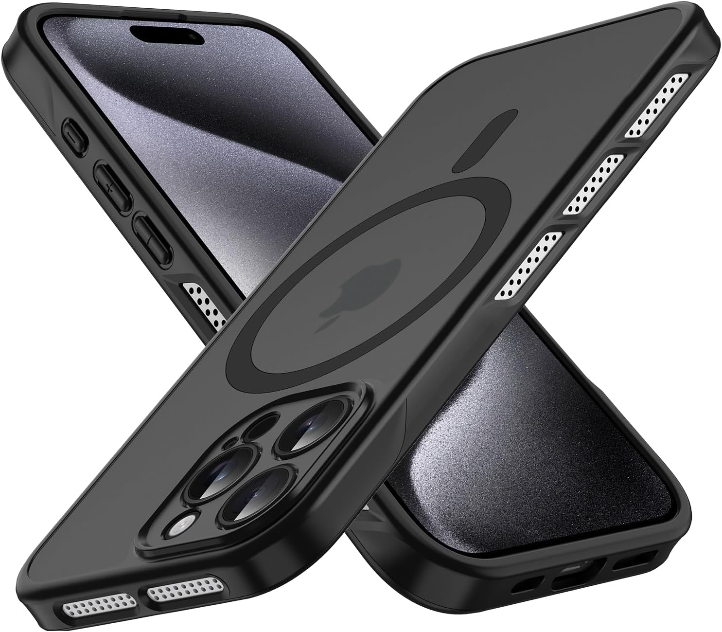 Stronger Magnetic for iPhone 14 Pro Max Case, Heat Dissipation Frame, Compatible with Magsafe, Camera Protection, Matte Back Slim Protective Cover for iPhone 14 Pro Max 6.7 Inch, Black