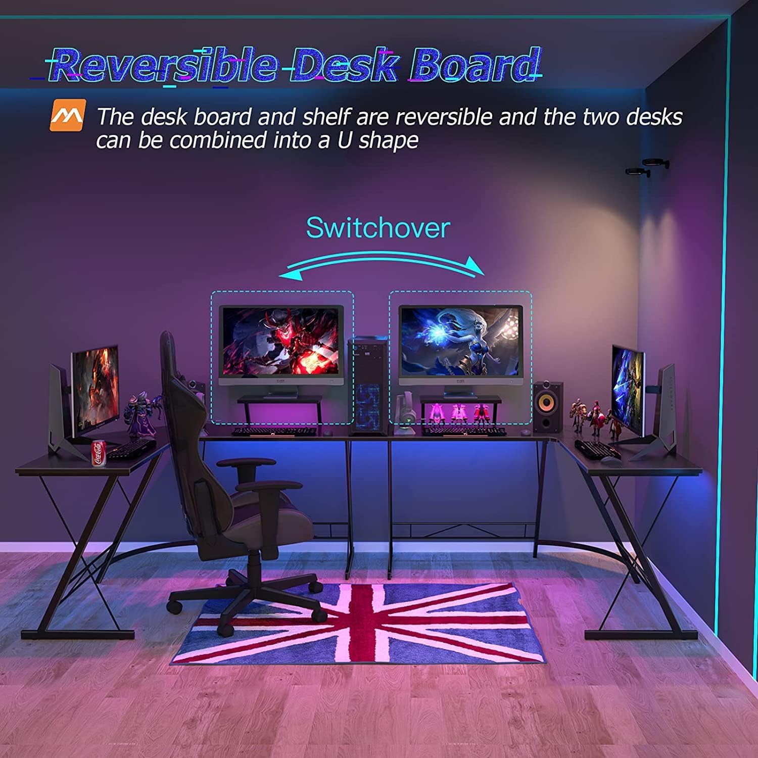 Close-up of the X-shape frame and an adjustable foot for leveling the desk.