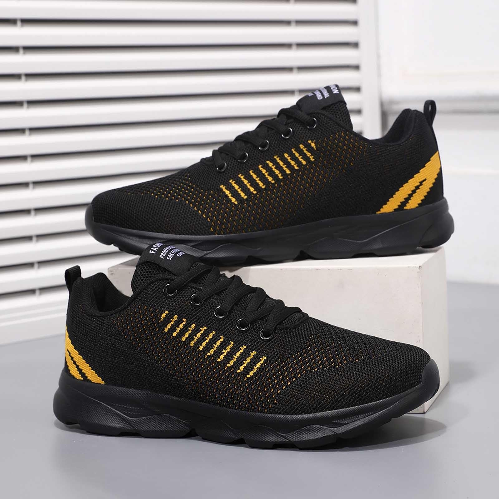 Chaussure De Securite,Baskets tissées Volantes Respirantes en à la Mode pour Hommes et Femmes Chaussures décontractées Respirantes de Couleur Assortie