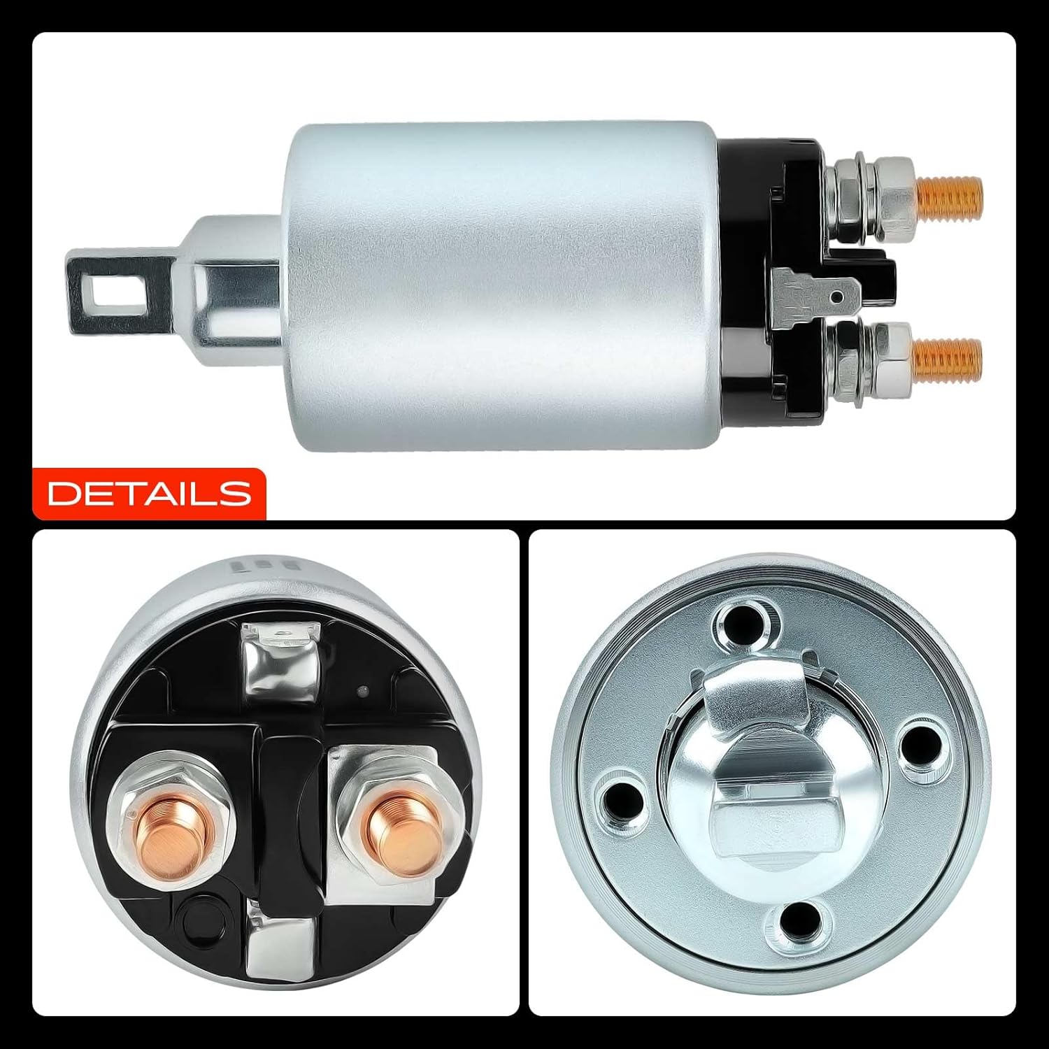 A-Premium Starter Solenoid Compatible with Caterpillar Models - Skid Steer Loader 272D/272D2/297D/297D2/299D/299D2 2014 2015 2016 2017-12V