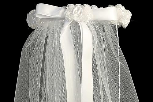Miniatura 5 de Velos de primera comunión hechos en Estados Unidos para niñas, velo de la primera comunión para niñas 7-16 Velo Primera Comunión velo blanco para