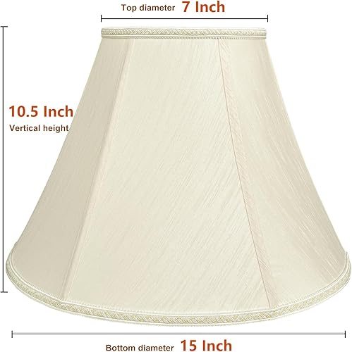 Miniatura 10 de Tootoo Star Lámpara de tambor grande marrón para candelabros luz de pie y lámpara de mesa 12 x 16 x 11 pulgadas araña tela de lino natural hecha a