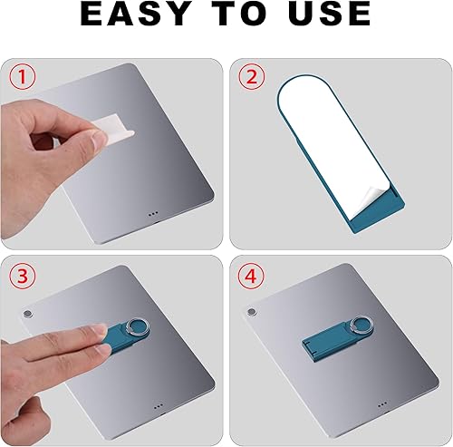 Miniatura 8 de MRUOZRUI Soporte universal para tableta con soporte de anillo integrado, paquete de 2 soportes ajustables para tableta multifunción con parche