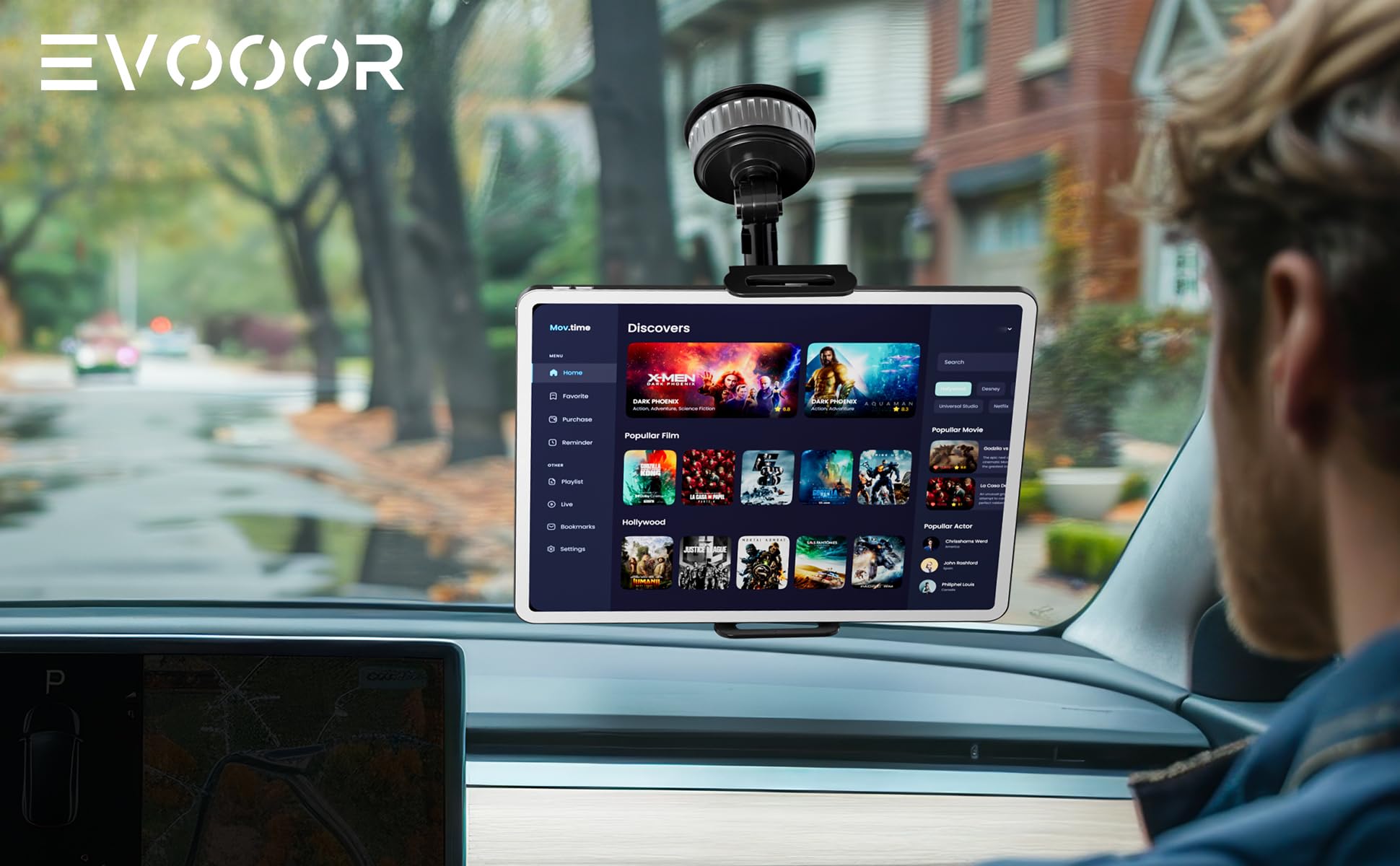 Support mains-libres à ventouse pour iPad / tablette, téléphone et tablette pour siège arrière de voiture pour Tesla Model 3/Y/S/X