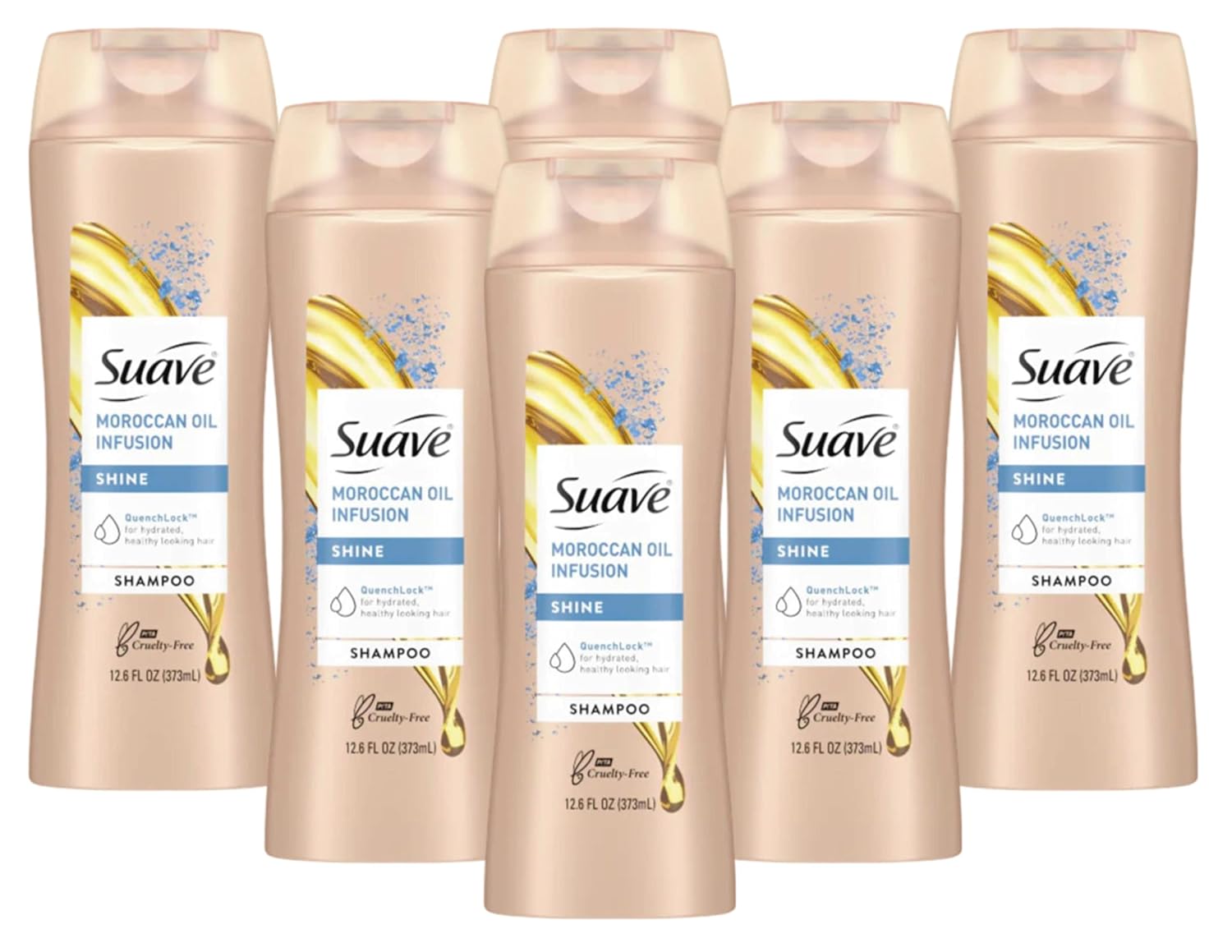 Suave Professionals Shine Shampoo Moroccan Infusion 12.6 Fl oz (Pack of 6)