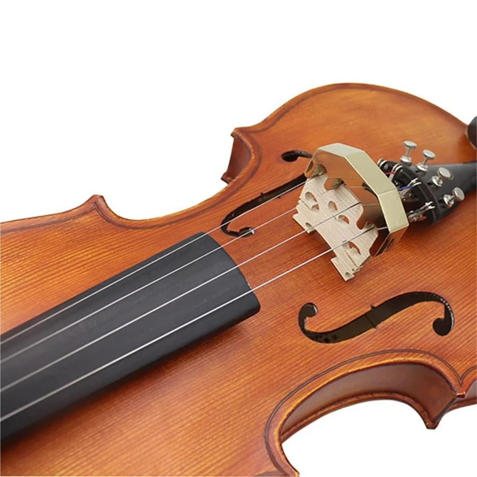 Professionale Accessori Per Violino Sordina Professionale Per Violino Silenziosa In Metallo Pesante 4/4(Gold)
