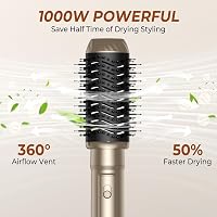 Atopskins 1000W Airstyler Hajformázó Készlet - 6 az 1-ben Hajszárító, Meleglevegős Körkefe, Hajegyenesítő és Göndörítő Minden Hajtípushoz 6