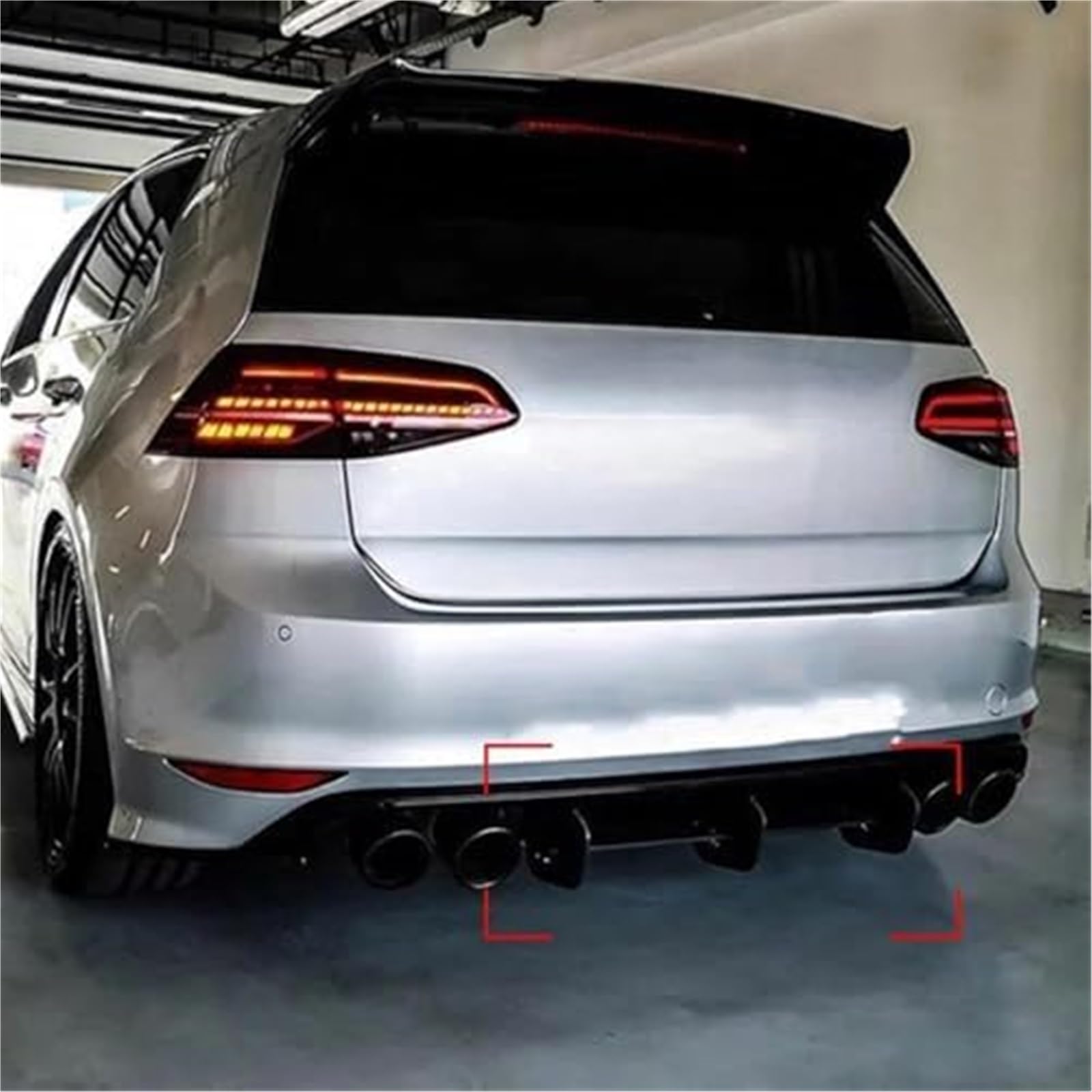 Skrzydło tylnego spoilera bagażnika Tylne skrzydło spojlera, dla Vw Mk7 R dla Golf 7 2013-2016 2014 2015 dyfuzor nakładka na zderzak bagażnika czarny błyszczący