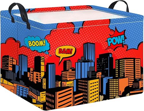 Miniatura 34 de HIYAGON - Cesta de Animales del Bosque Rectangular, Cesta de Almacenamiento para Bebé, Caja Organizadora de Almacenamiento, Caja de Decoración para