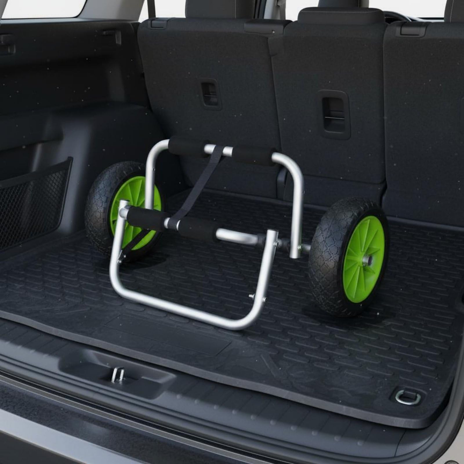 Paddle Board Wagen Bootswagen Kanuwagen Kajakwagen aus Aluminiumlegierung mit PU Vollschaumrädern Und 28 M Zurrgurt Faltbar mit Verstärkten