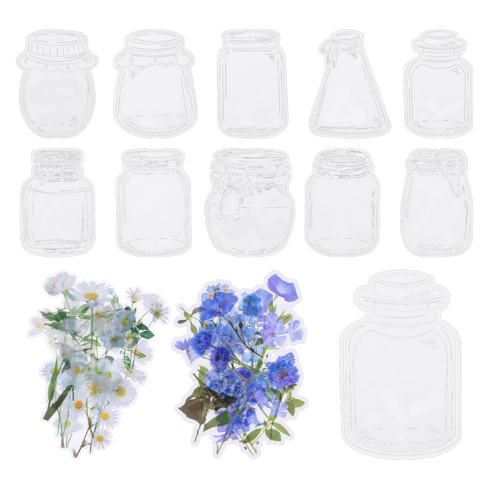 PATIKIL Transparent Dried Flower Bookmarks