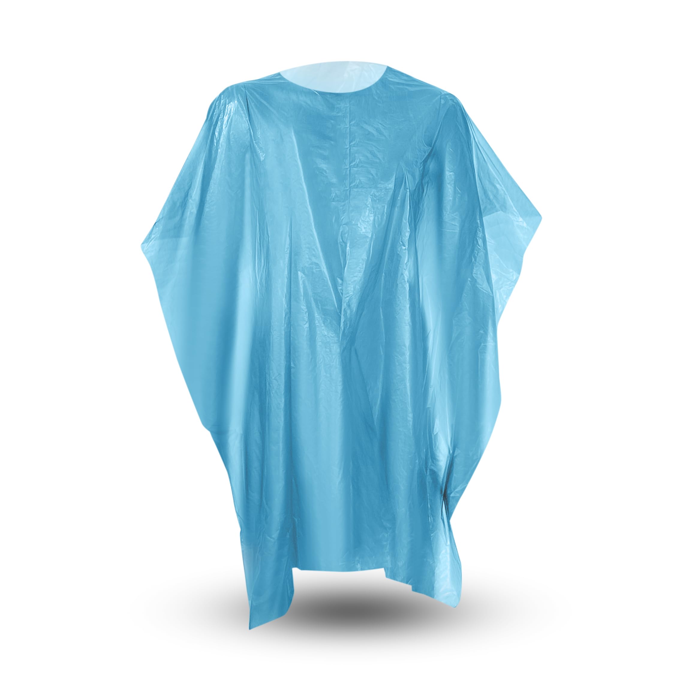 MUNTRADE Capas Desechables Peluquería de Polietileno Impermeable 130 x 110 cm | Ideal para Tintar el Pelo, Barbero Profesional, Corte de Pelo