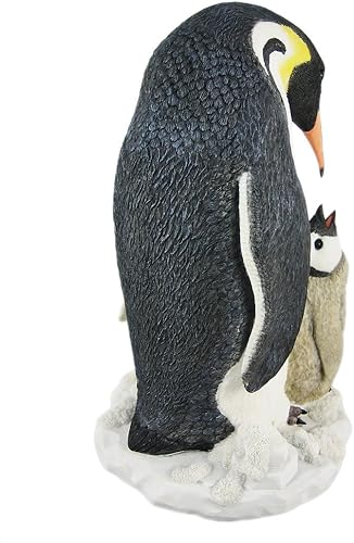 Miniatura 3 de Veronese Design Estatua de pingüino para madre e hijo con pollito, una conmovedora escultura de resina fundida en frío, perfecta para entusiastas de