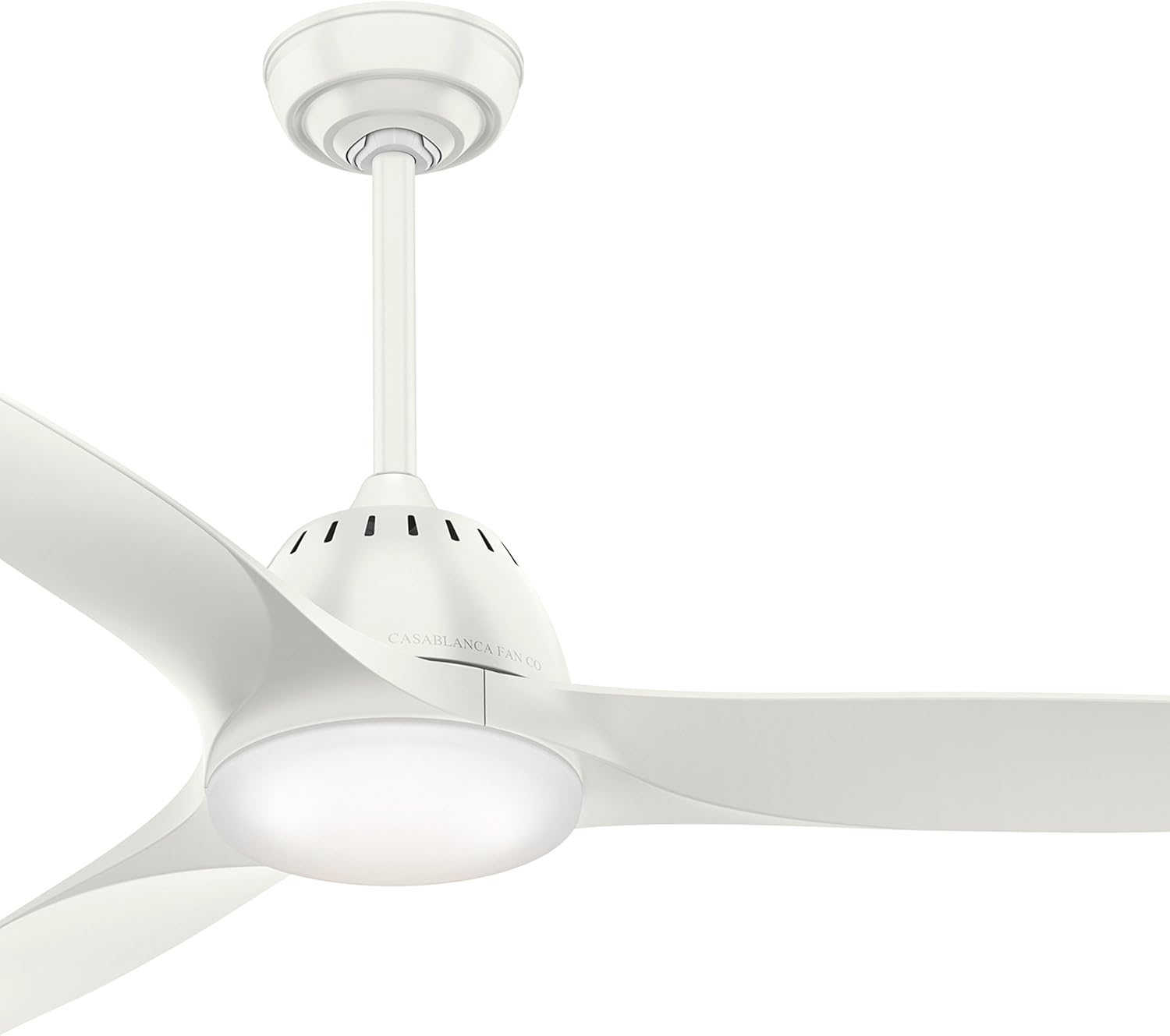 Casablanca 52 inch Contemporary Ceiling Fan with LED Light and Remote Control, Fresh White (Renewed)
