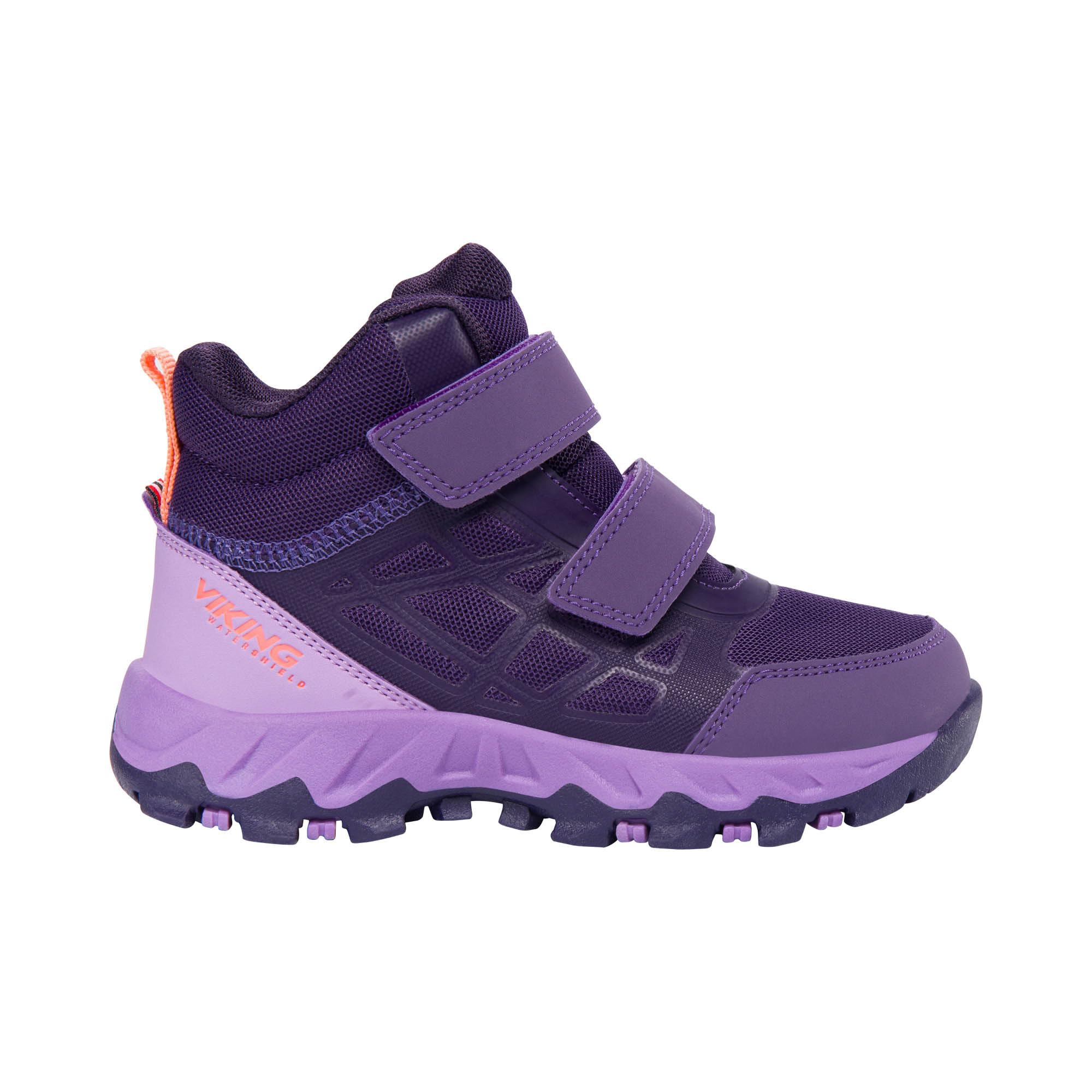 Viking Track Mid WP 2V, Walking Shoes, Aubergine/Lilac,