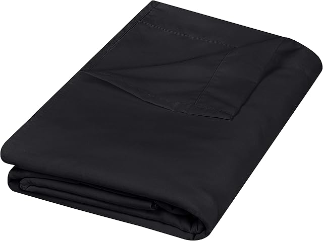 Utopia Bedding Flat Sheet - Easy Care Soft Brushed Microfibre Fabric - Wrinkle, Shrinkage and Fade Resistant (Black, Double)