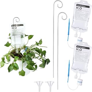 TOYMIS 2pcs Plant Life Support Water Bag, Plant Life Support Drip Bag with Metal Peg Watering Devices Planters Irrigation Device Automatic Plant Waterer Automatic Watering System for Plants