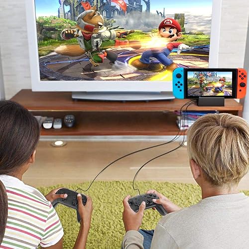 Miniatura 7 de Ponkor Nintendo Switch Dock, Mini Portable Switch Docking Station HDMI TV Adapter Switch Charger Dock Set Reemplazo ideal para Nintendo Switch Dock
