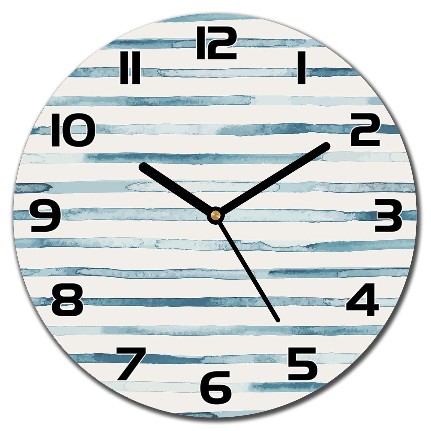 Horloge murale en verre Coloray : une décoration épurée et lisible avec aiguilles noires