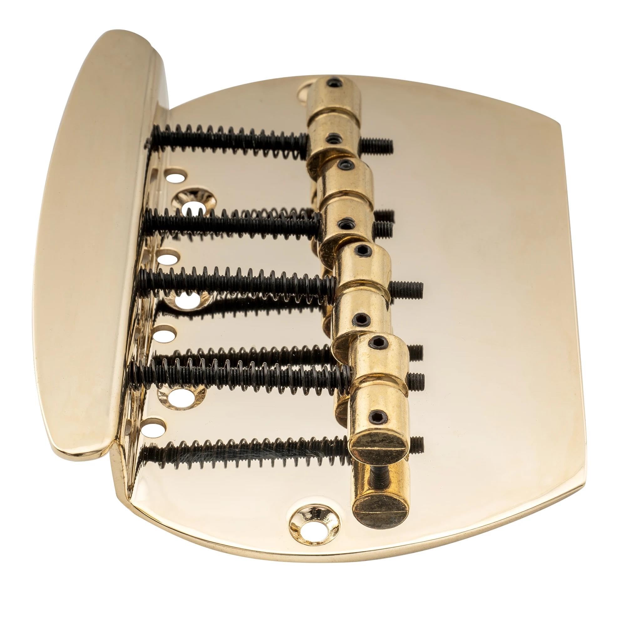 Mostek Gitarowy Standardowe Akcesoria Do Instrumentów Muzycznych Z 4 Strunowym Mostkiem Basowym O Średnicy 57 Mm I Podwójnym Obciążeniem(Gold)