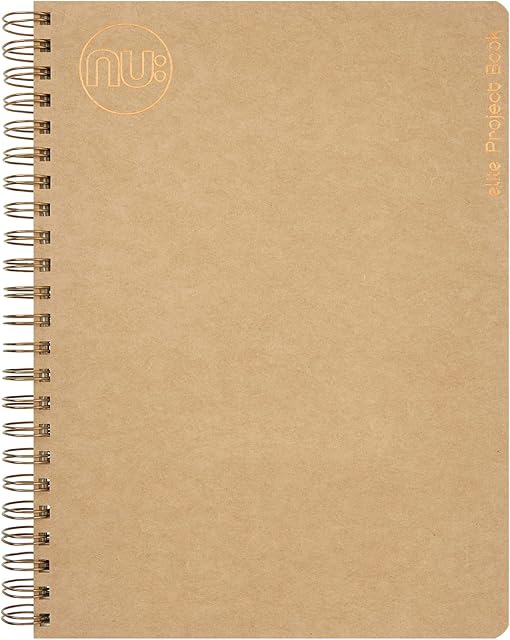 Nu Notebooks - Kraft Range - Manilla Wire Bound A4 Project Book - Stationery Notebooks - Professional Notepad - 160 Pages