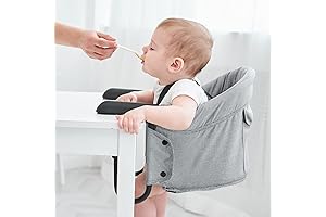 PandaEar Hook on Booster Quick Seat for Baby, Floating High Chair for Home & Travel
