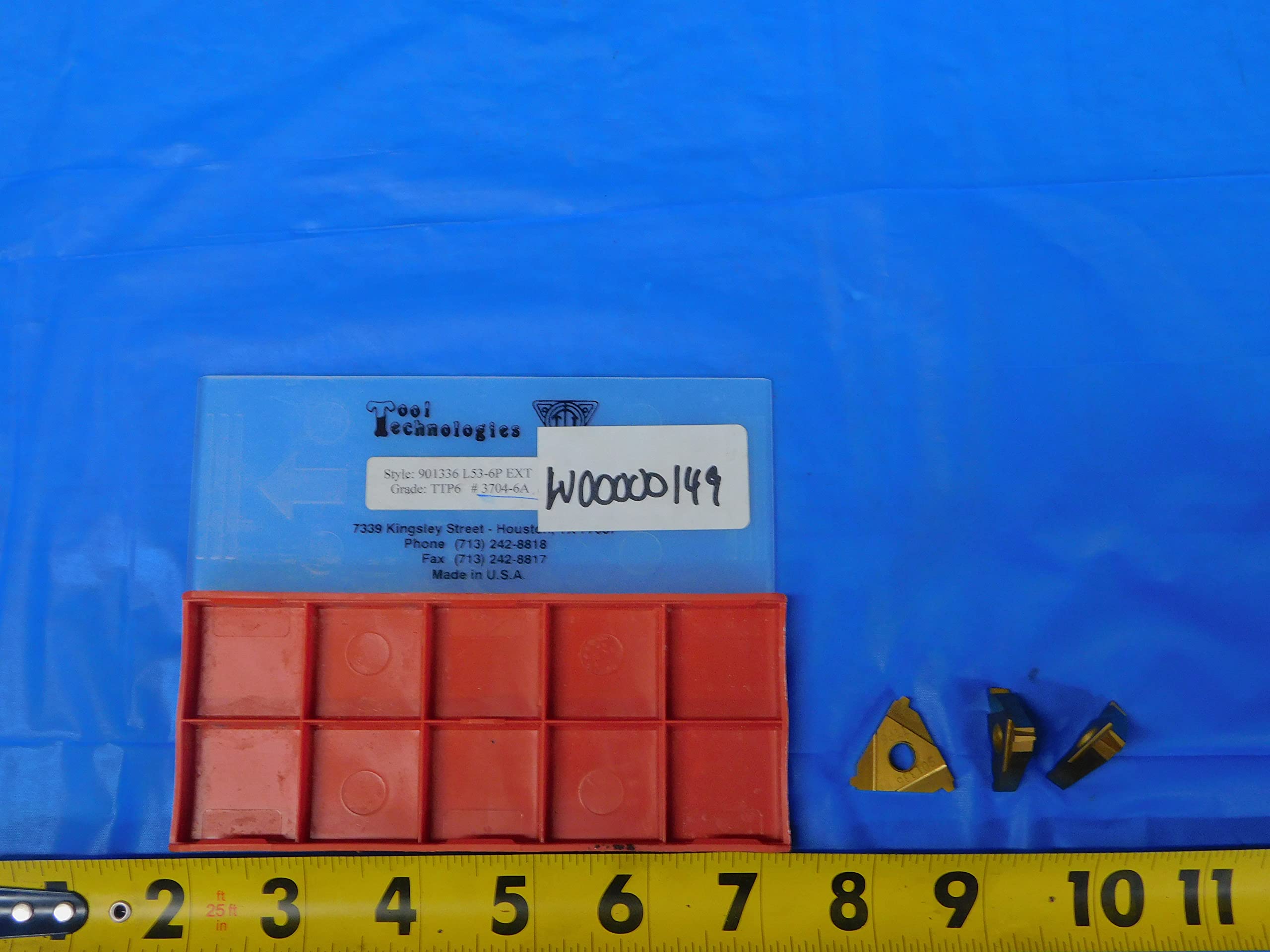 3PCS Tool Technologies 901336 L53-6P EXT TTPG TiN Carbide Inserts 3704-6A Acme - FAX-MB8908BC2