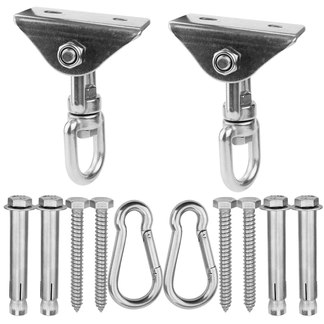 Sunnyglade 2 Pcs Heavy Duty Stainless Steel Swing Hanger 360Ã‚°Rotate