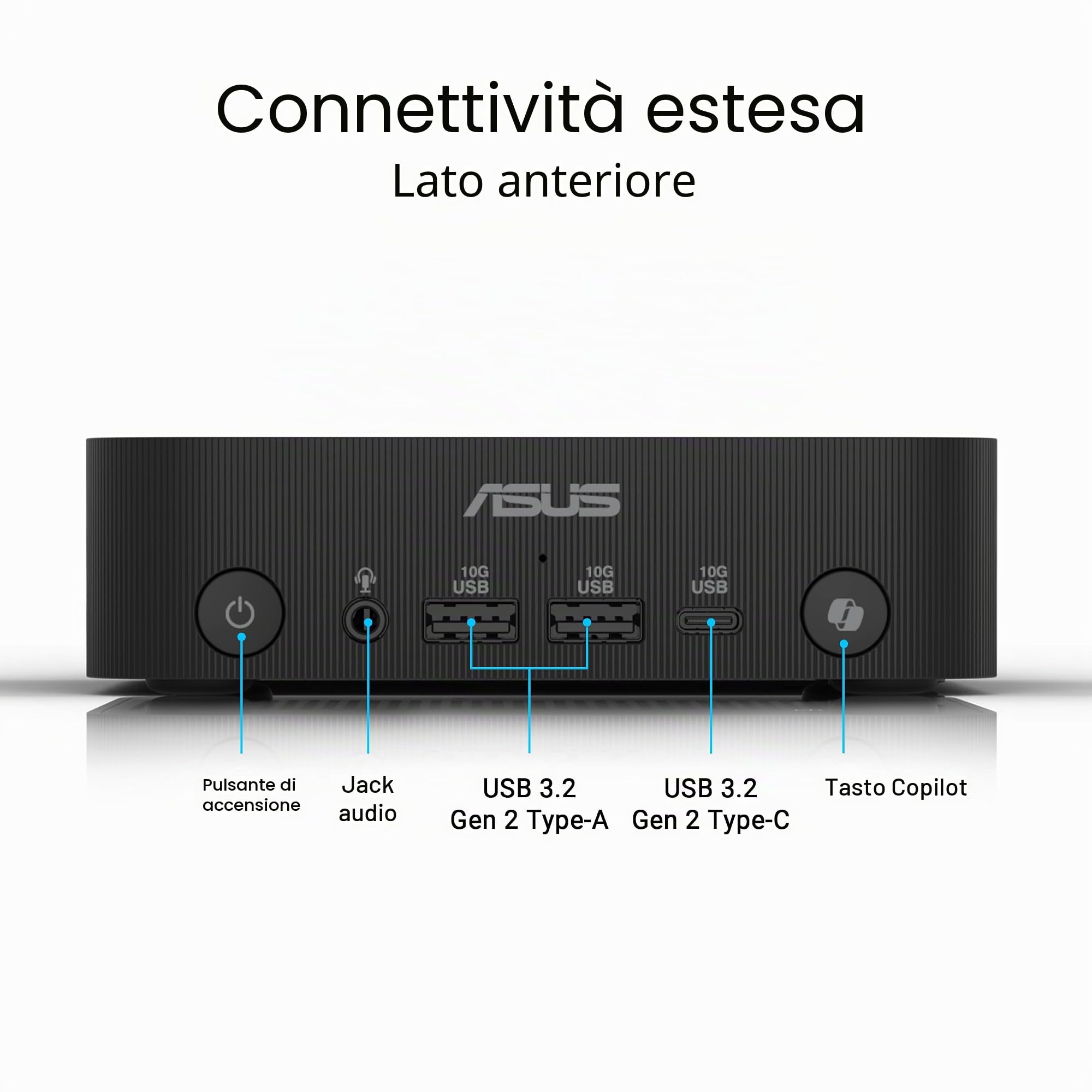 ASUS EXPERTCENTER PN54, Processore AMD Ryzen 3 210, Barebone, Nero | Mini PC con Scheda Grafica AMD Integrata, WiFi 7, Bluetooth 5.4, Senza Sistema Operativo