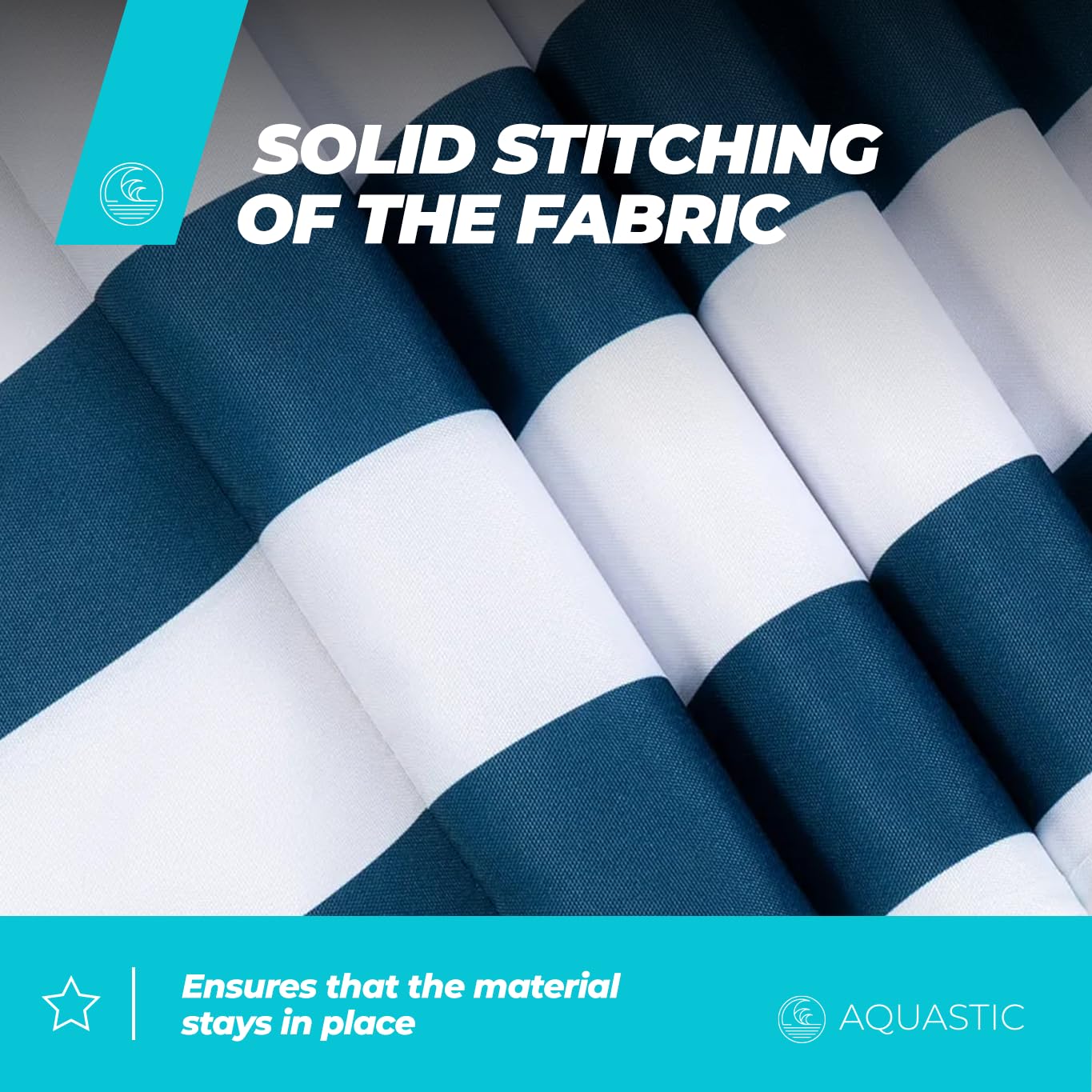 AQUASTIC Paravento da Spiaggia WINDSCREEN di Colore Blu| Blu/Bianco Frangivento Ideale per Il Lago e Il Mare Materiale Resistente 100% Poliestere Facile da Piegare e Trasportare 400 x 80 cm