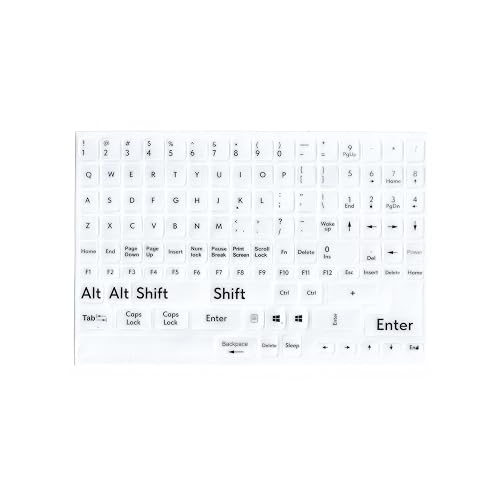 Generic English Keyboard Stickers for Laptop, Full Layout, White