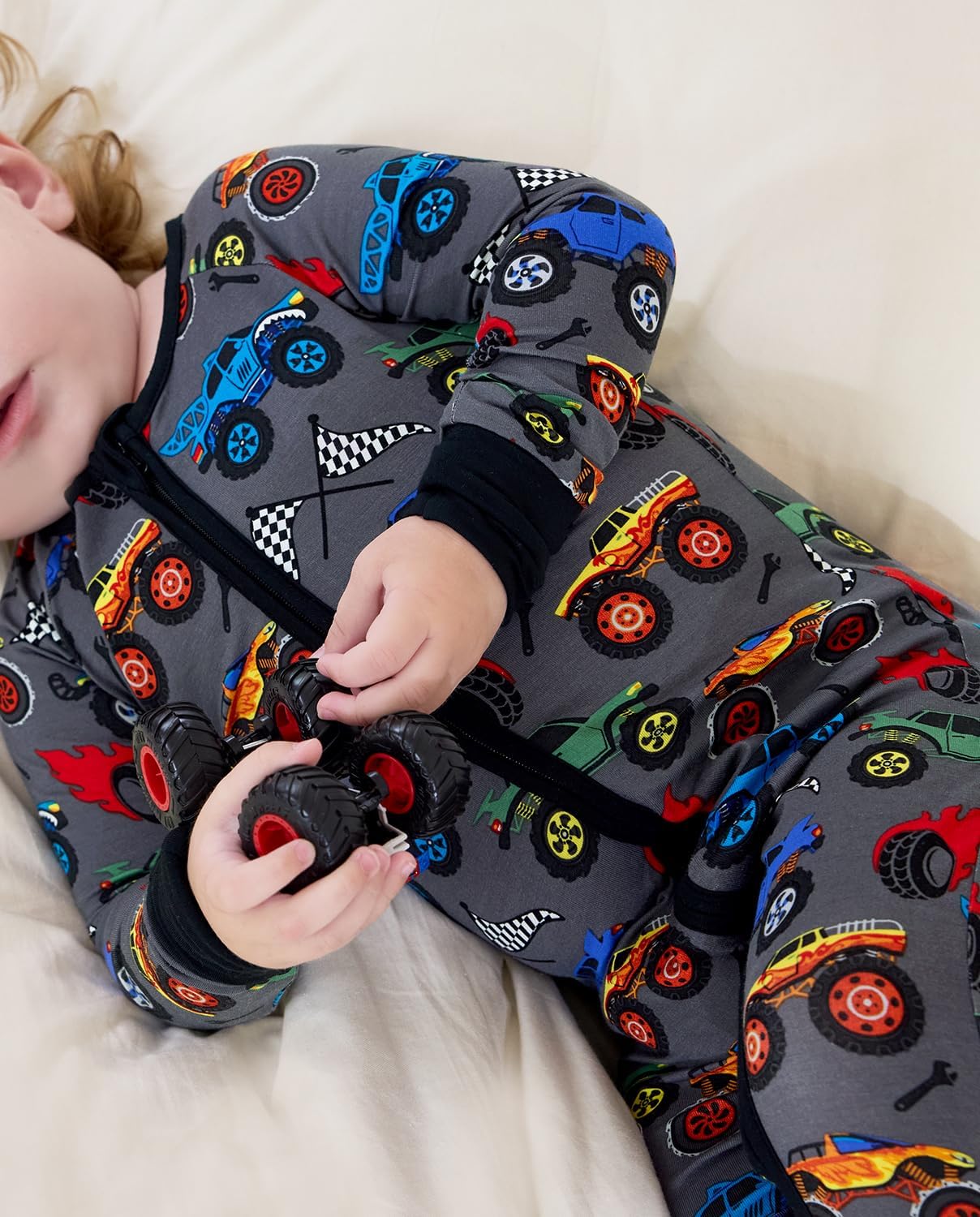 Bamboo Viscose Baby Convertible Footie Pajama, Zipper Pajamas for Baby Boys & Girls, Sleep & Play Footed - Image 7