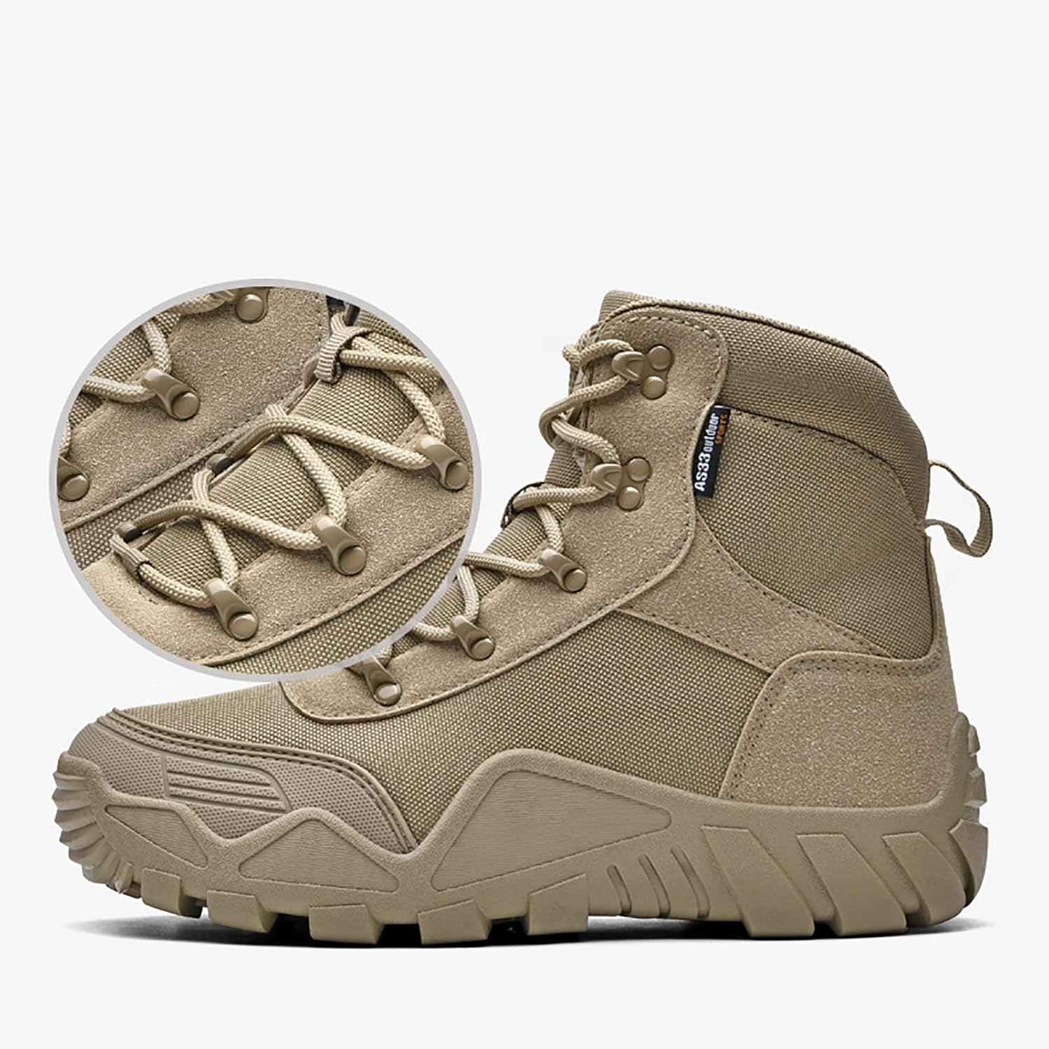 CLSQLXYJZC Outdoor Men's Tactical Military Boots, Men's Waterproof Hiking Boots with Sports Socks Lightweight Work Boots Tactical Combat Military Durable Boots